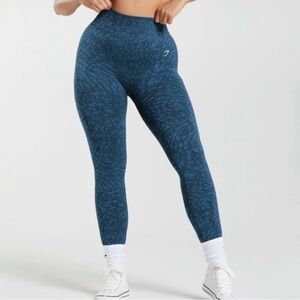Gymshark Blue Leopard Print Leggings